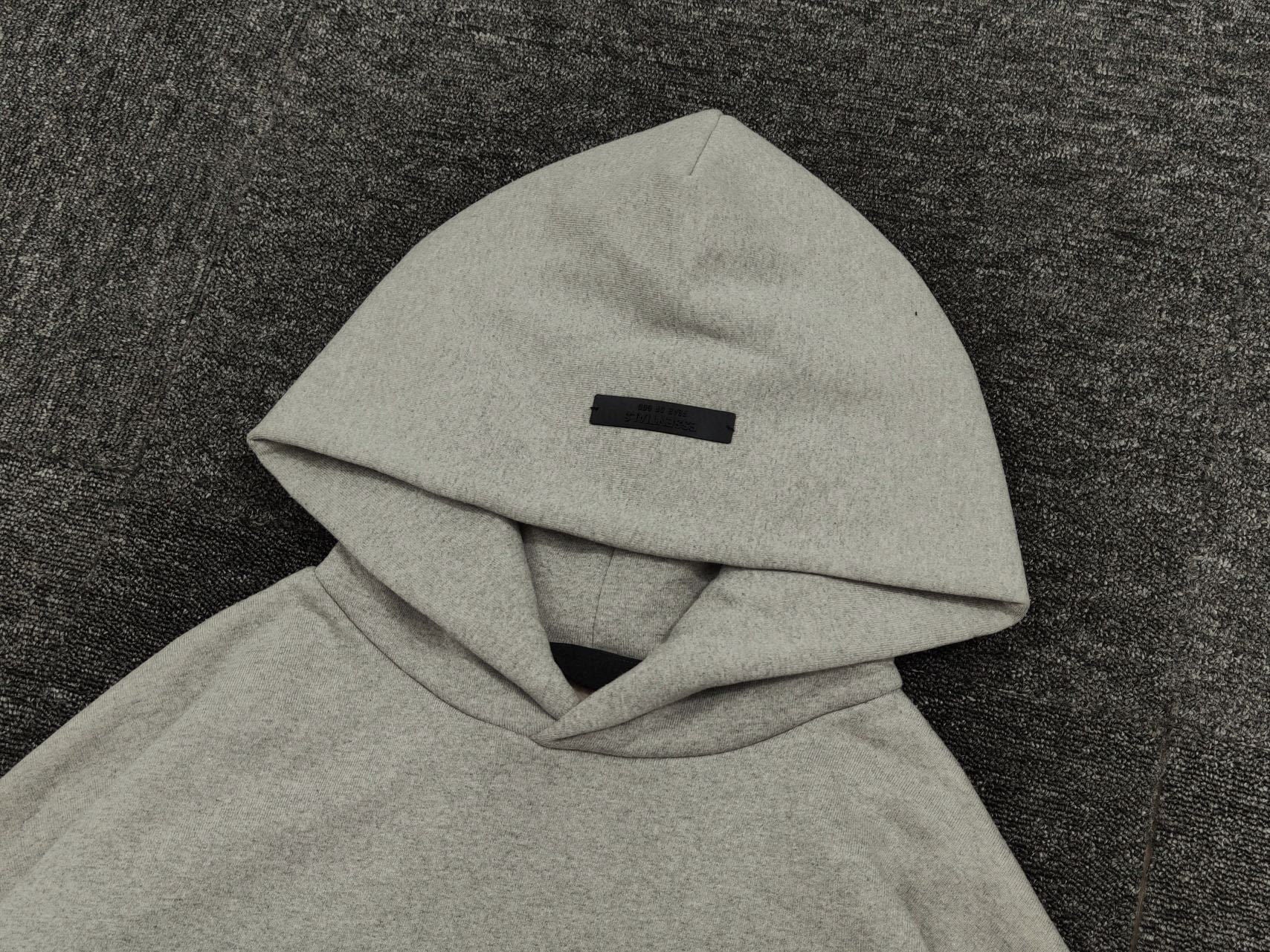 Fleece Lined Arch Letter Streetwear Print Pullover Hoodie