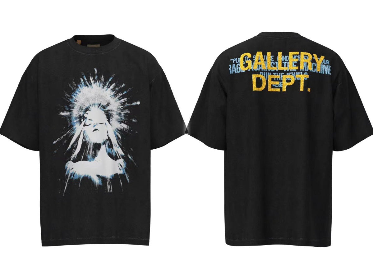 Gallery Dept Vintage Washed Graphic Short Sleeve Tee Streetwear Unisex