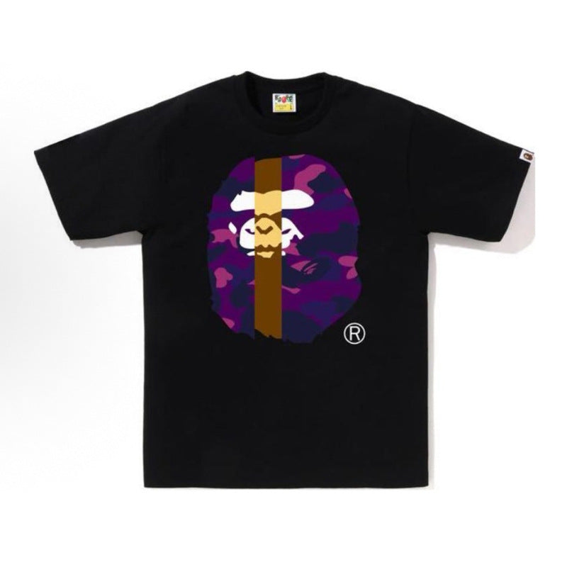 BAPE Ape Head Shark Print Loose Casual Unisex Short Sleeve T-Shirt