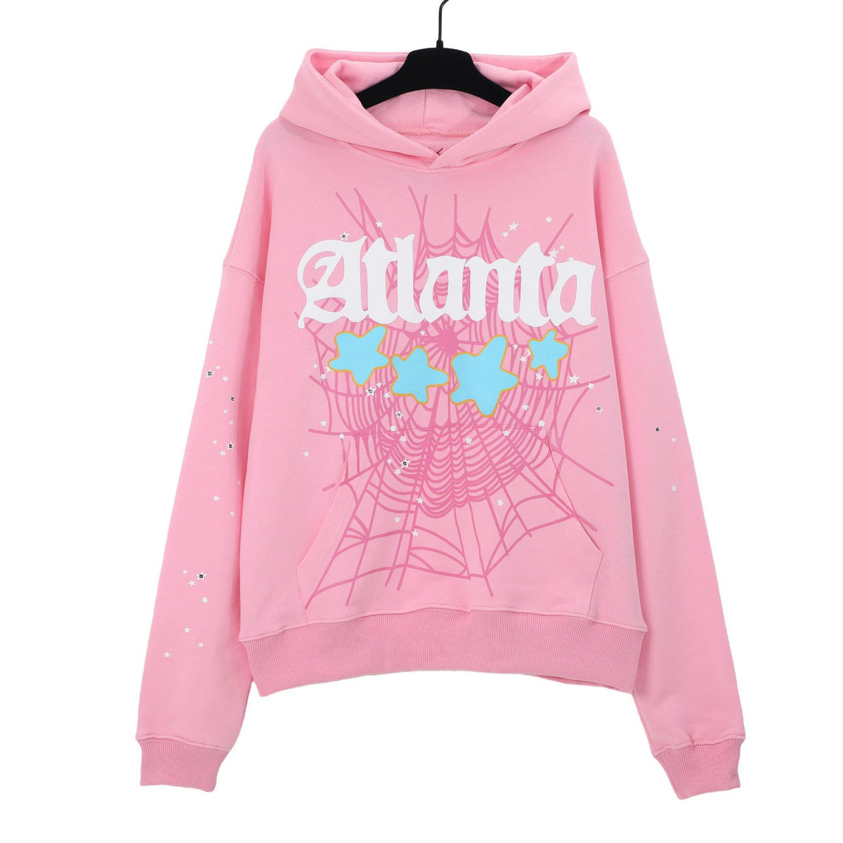 Sp5der Foam Print Spider Web Hoodie Sweatshirt Jogger Pants Set