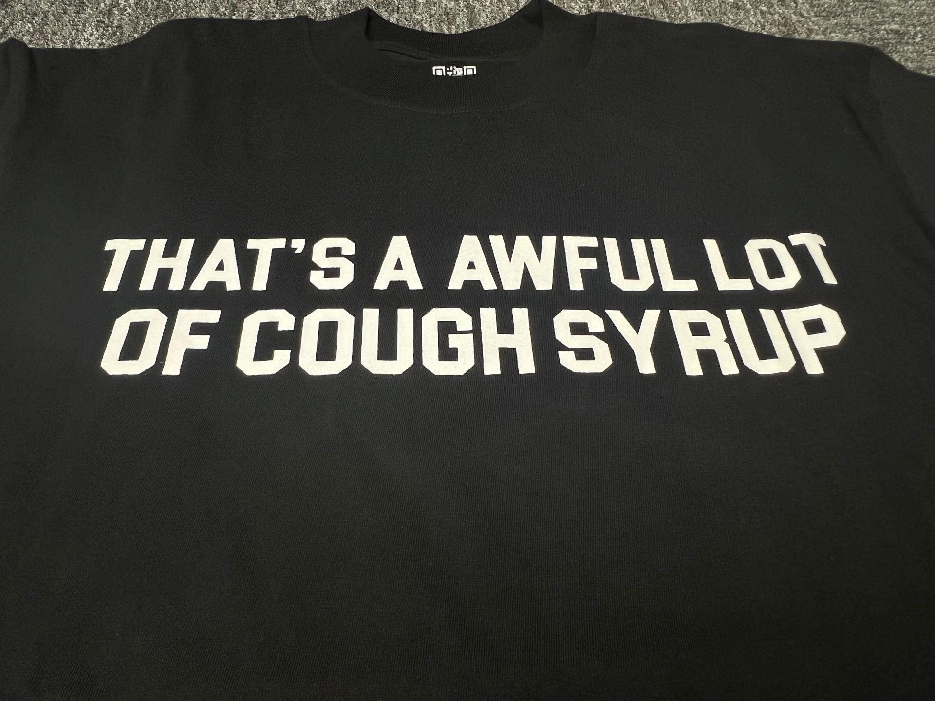 ALOCS Cough Syrup Letter Graphic Short Sleeve Tee Streetwear Unisex