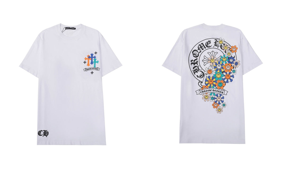 Chrome Hearts Cross Letter Graphic Short Sleeve Tee Streetwear Unisex