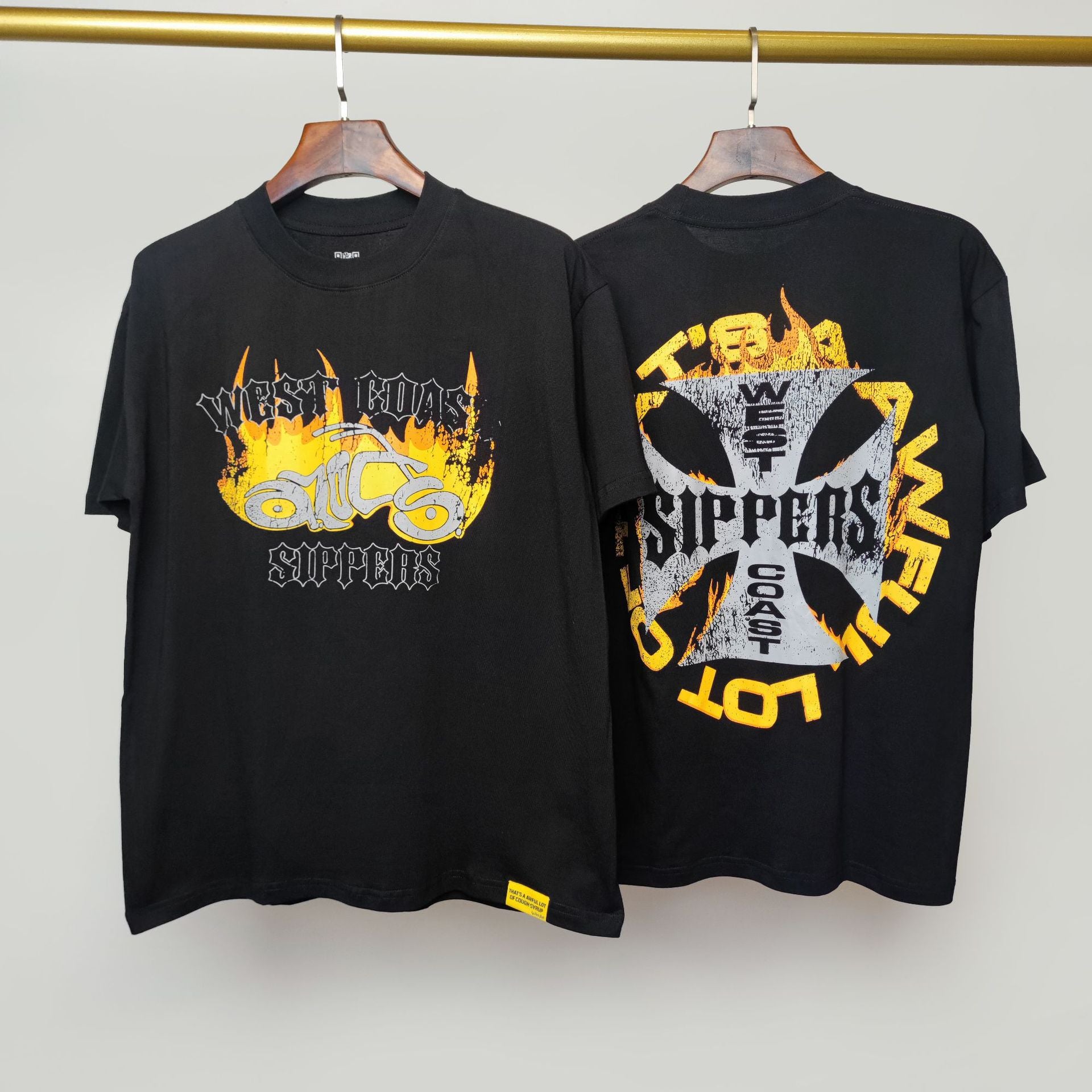ALOCS Cough Syrup Letter Graphic Short Sleeve Tee Streetwear Unisex