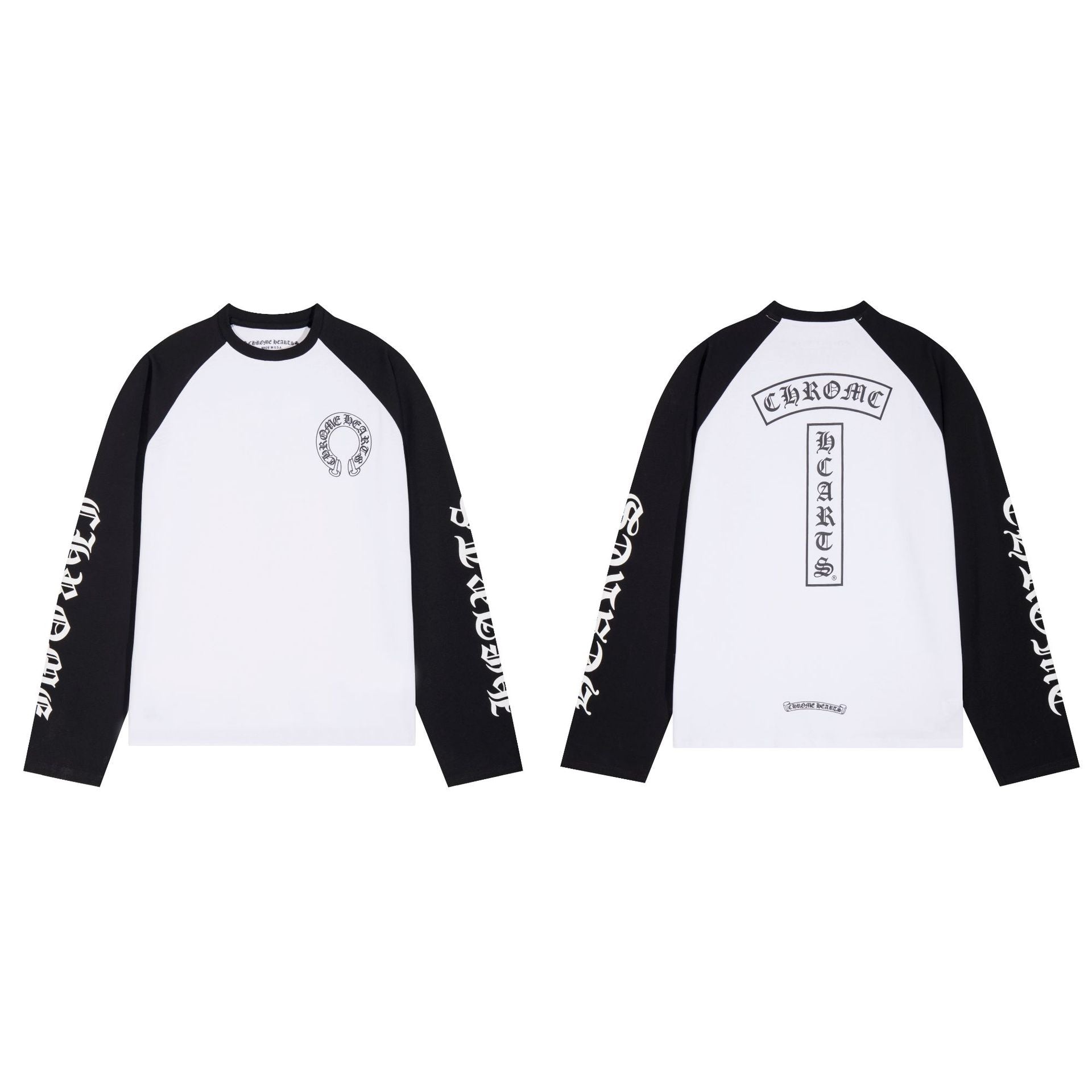 Chrome Hearts Cross Horseshoe Sanskrit Print Long Sleeve Tee Unisex