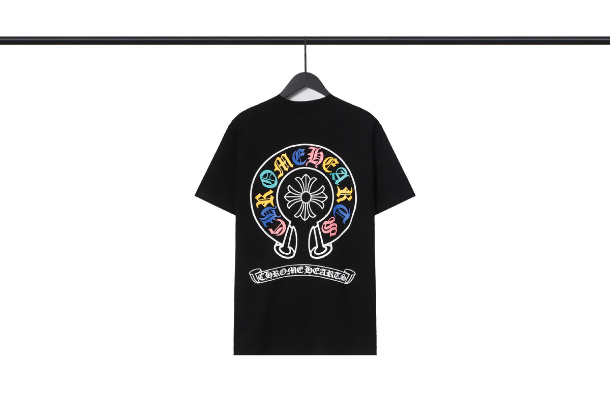 Chrome Hearts Sanskrit Cross Horseshoe Graphic Tee Multi‑Style