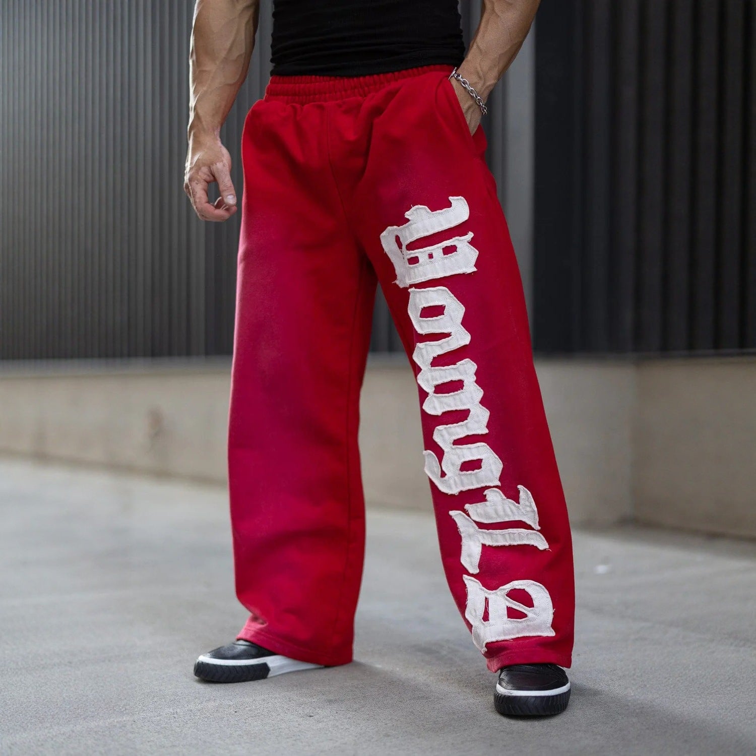YOUNGLA 2127 Big Patch Sweats