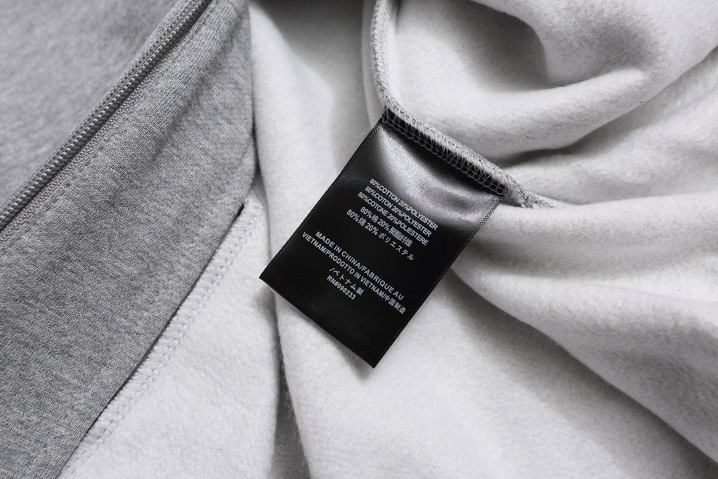 Fear Of God Stripe Small Letter Embroidery Fleece Zip Up Jacket Unisex