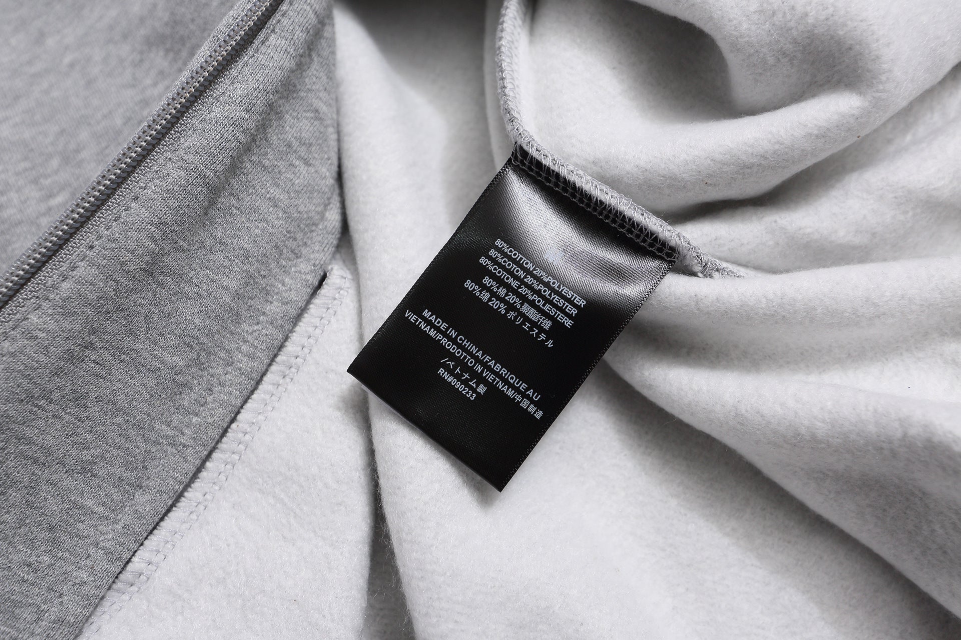 Fear Of God Stripe Small Letter Embroidery Fleece Zip Up Jacket Unisex