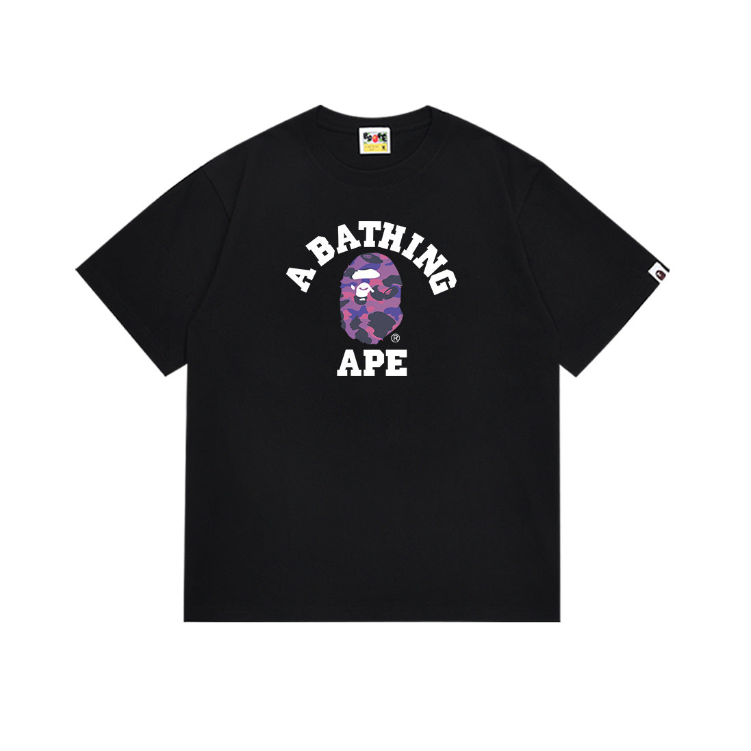 Bape Camo Ape Head Multi‑Color Crew Neck Streetwear Tee Unisex