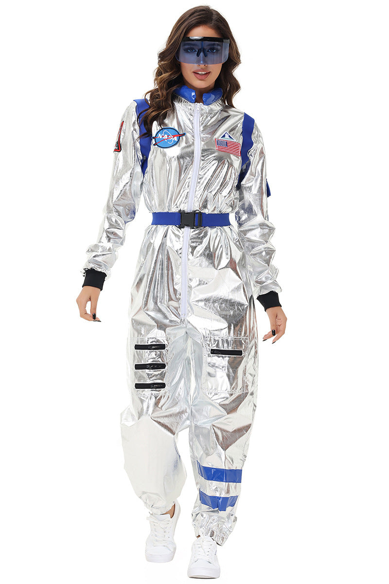 Halloween Women Astronaut Space Suit Cosplay Pilot Jumpsuit Party Sets
