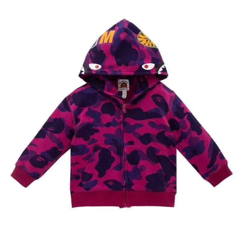 BAPE APE Kids ABC Camo Shark Full Zip Hoodie