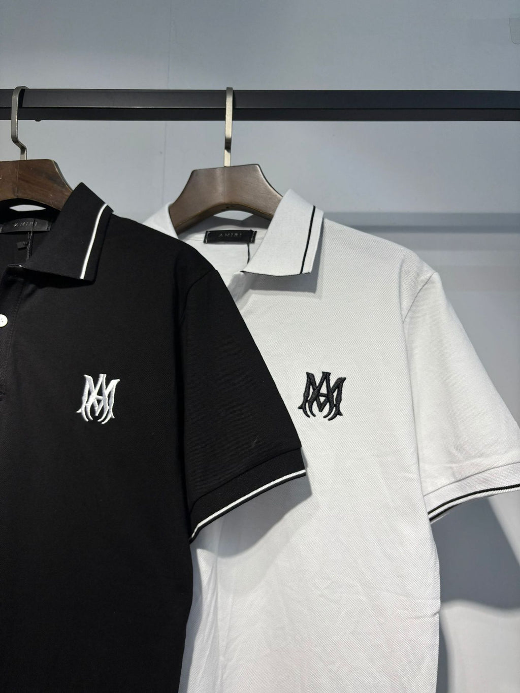 Amiri Embroidery Letter Loose Short Sleeve Polo Shirt Unisex