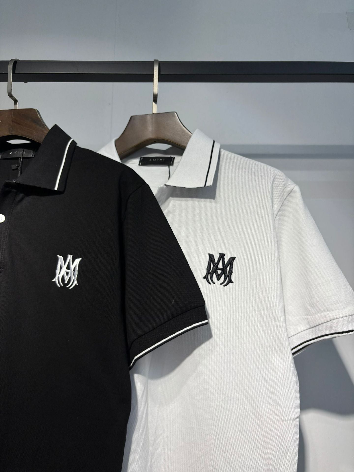 Amiri Embroidery Letter Loose Short Sleeve Polo Shirt Unisex