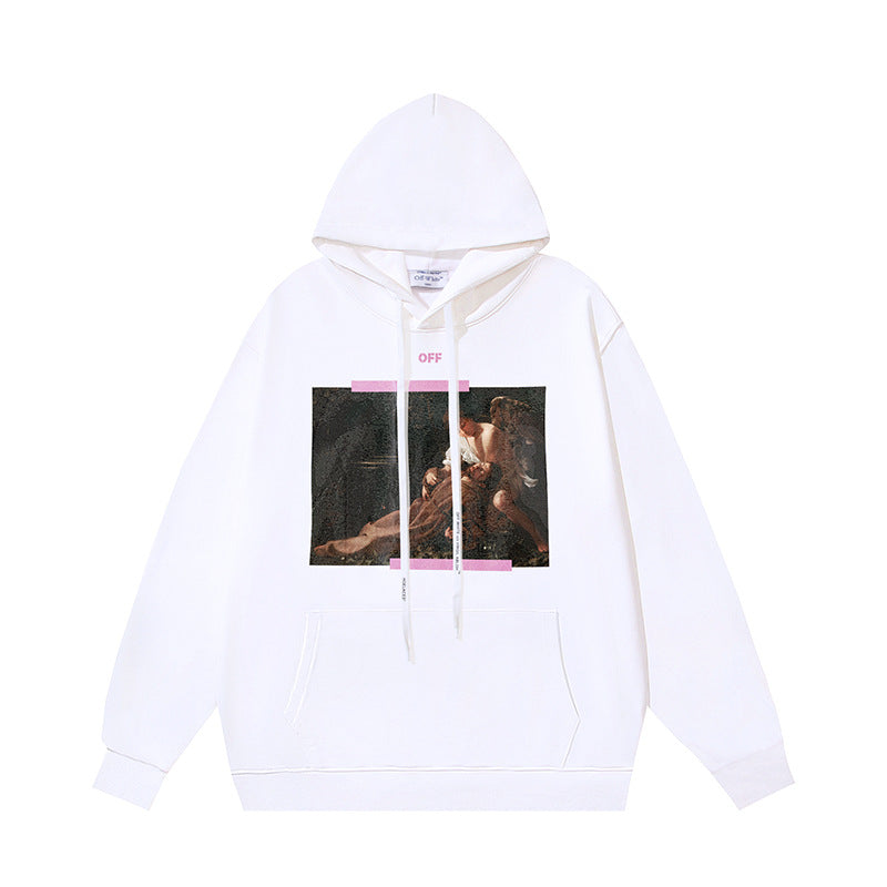 OFF-WHITE Caravaggio Angel Hoodie Heavyweight Streetwear Unisex