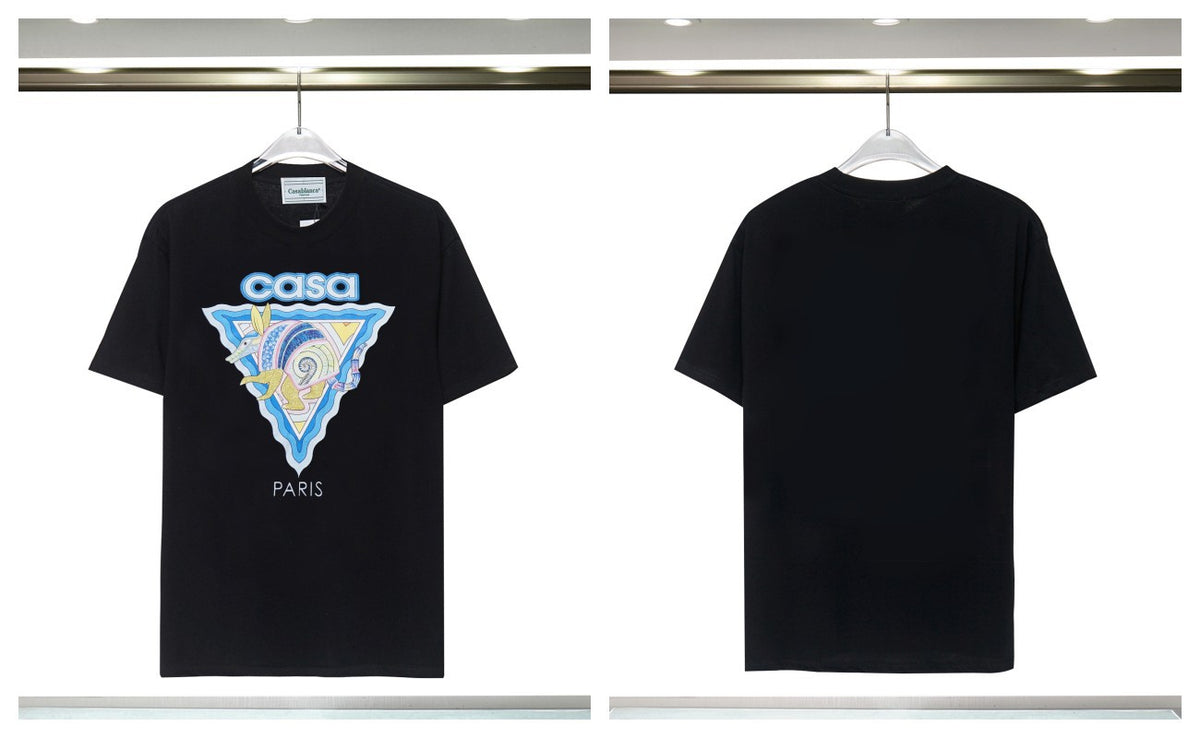 Casablanca Tennis Graphic T-Shirt Loose Oversized Short Sleeve Tee