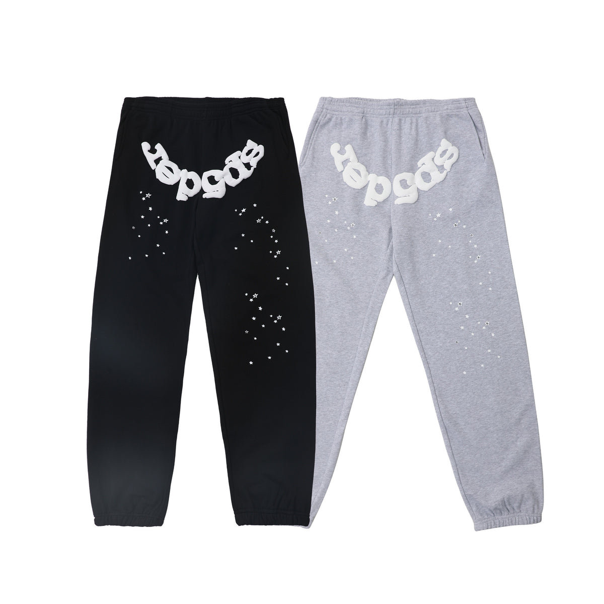 Sp5der Foam Print Spider Web Hoodie Sweatshirt Jogger Pants Set