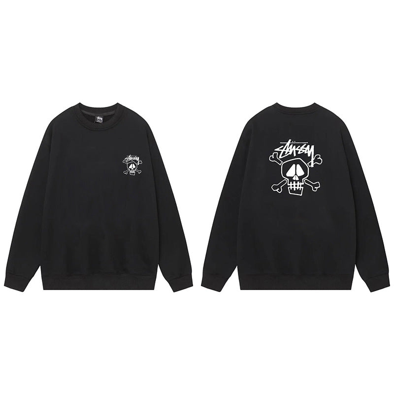 Stussy Graphic Crewneck Sweatshirt 8 Ball Dice Street Casual Pullover