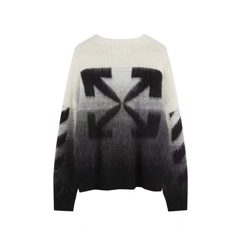 Off-White Diag Ombre Brushed Knit Crewneck Arrows Jumper