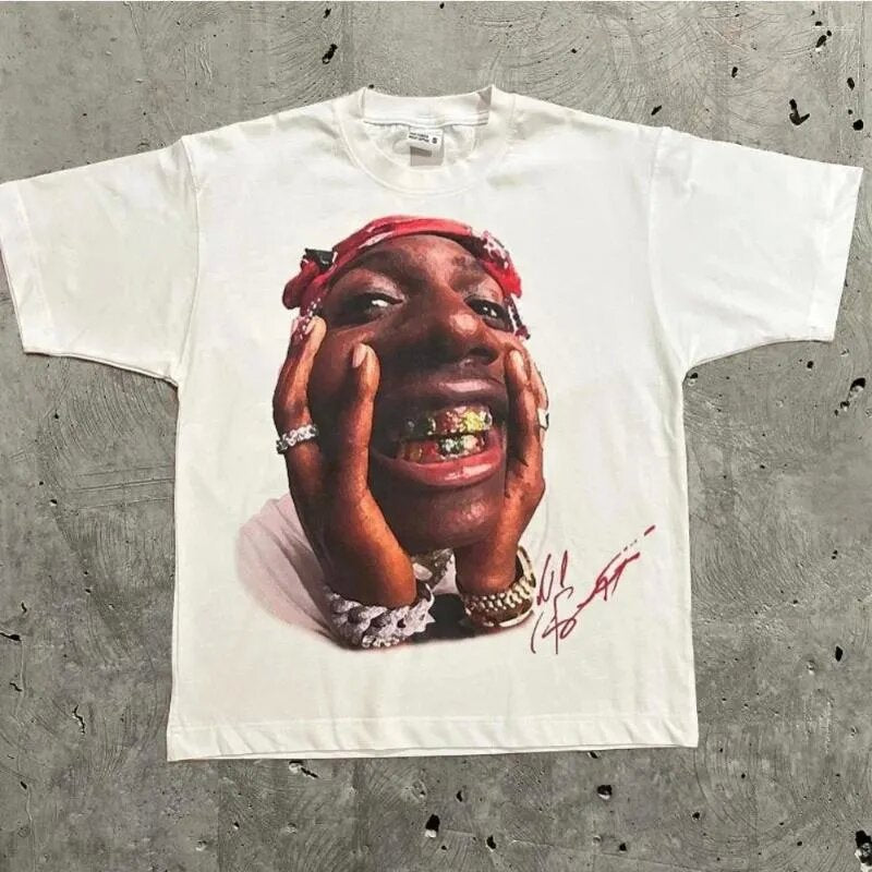 Vintage Hip Hop Rap Print Unisex Oversized Streetwear Cotton T-Shirt