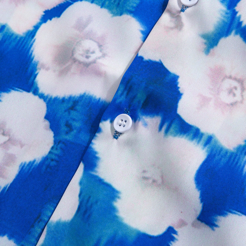 Mens Camp Collar Tropical Hawaiian Floral Short Sleeve Beach Shirt  South2101-2126