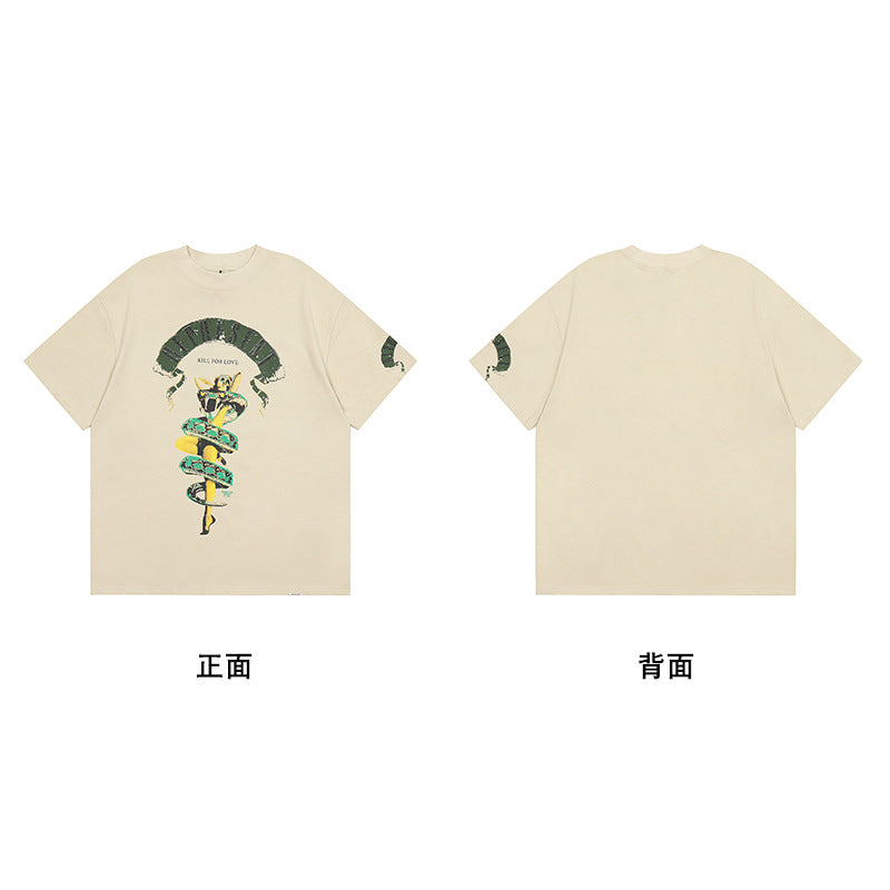 Represent Shark Washed Graphic Oversized Tee Streetwear Unisex