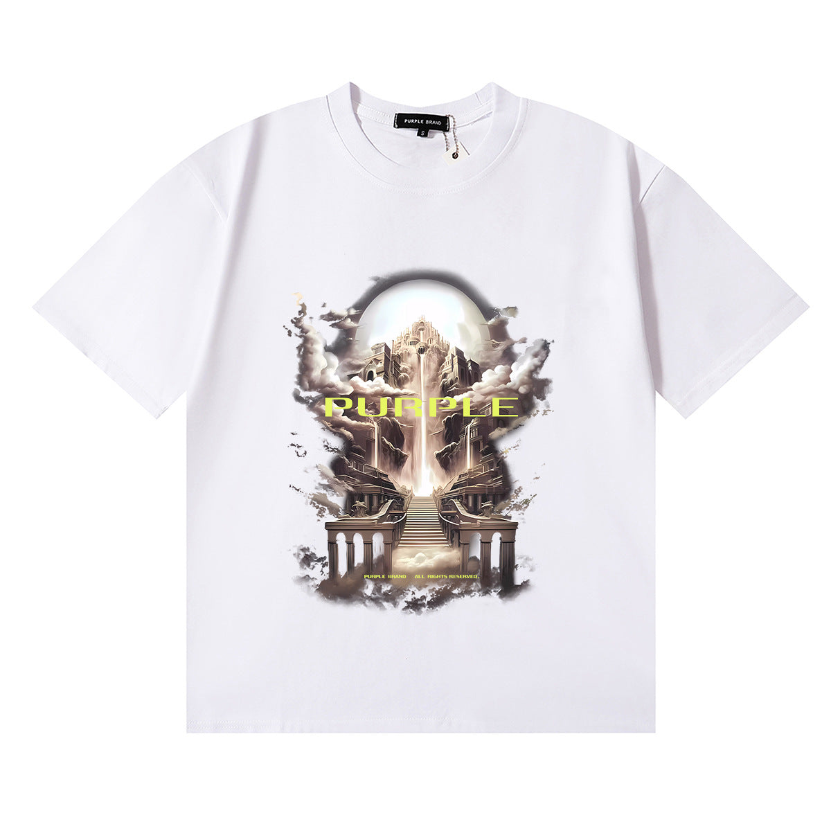 Purple Brand Graphic Tee Loose Unisex Vintage Streetwear T-Shirt