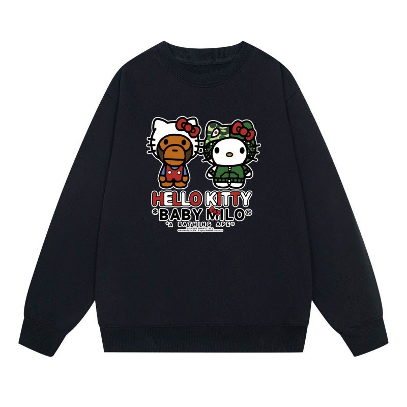 Bape Camo Ape Head Graphic Washed Oversized Crewneck Streetwear