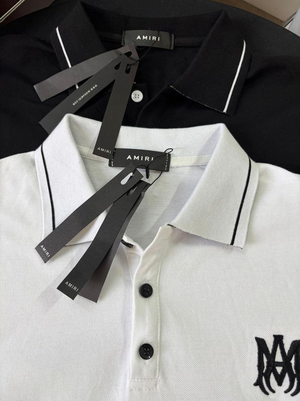 Amiri Embroidery Letter Loose Short Sleeve Polo Shirt Unisex