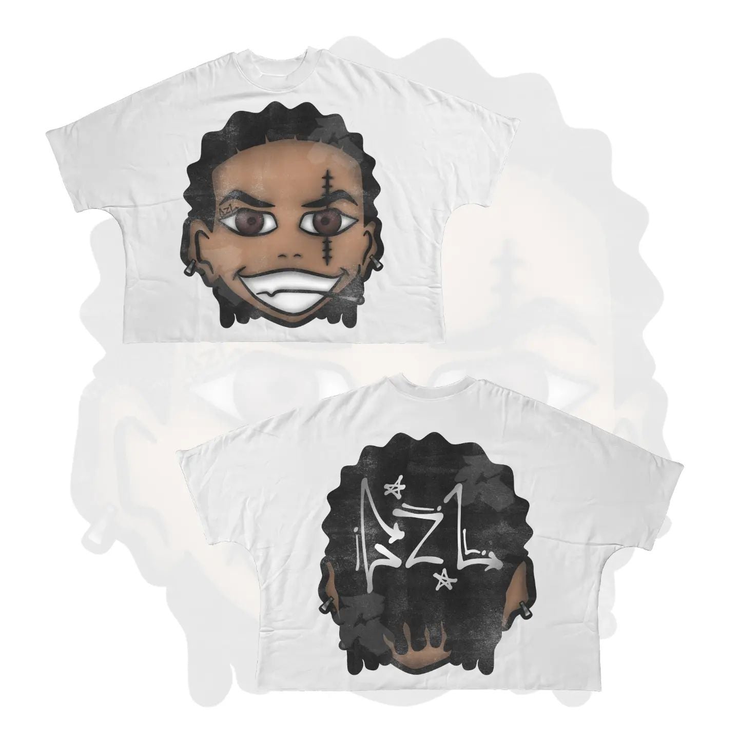 Y2K Hip-Hop-Cartoon-Charakter-Grafik Unisex Oversized Streetwear Baumwoll-T-Shirt