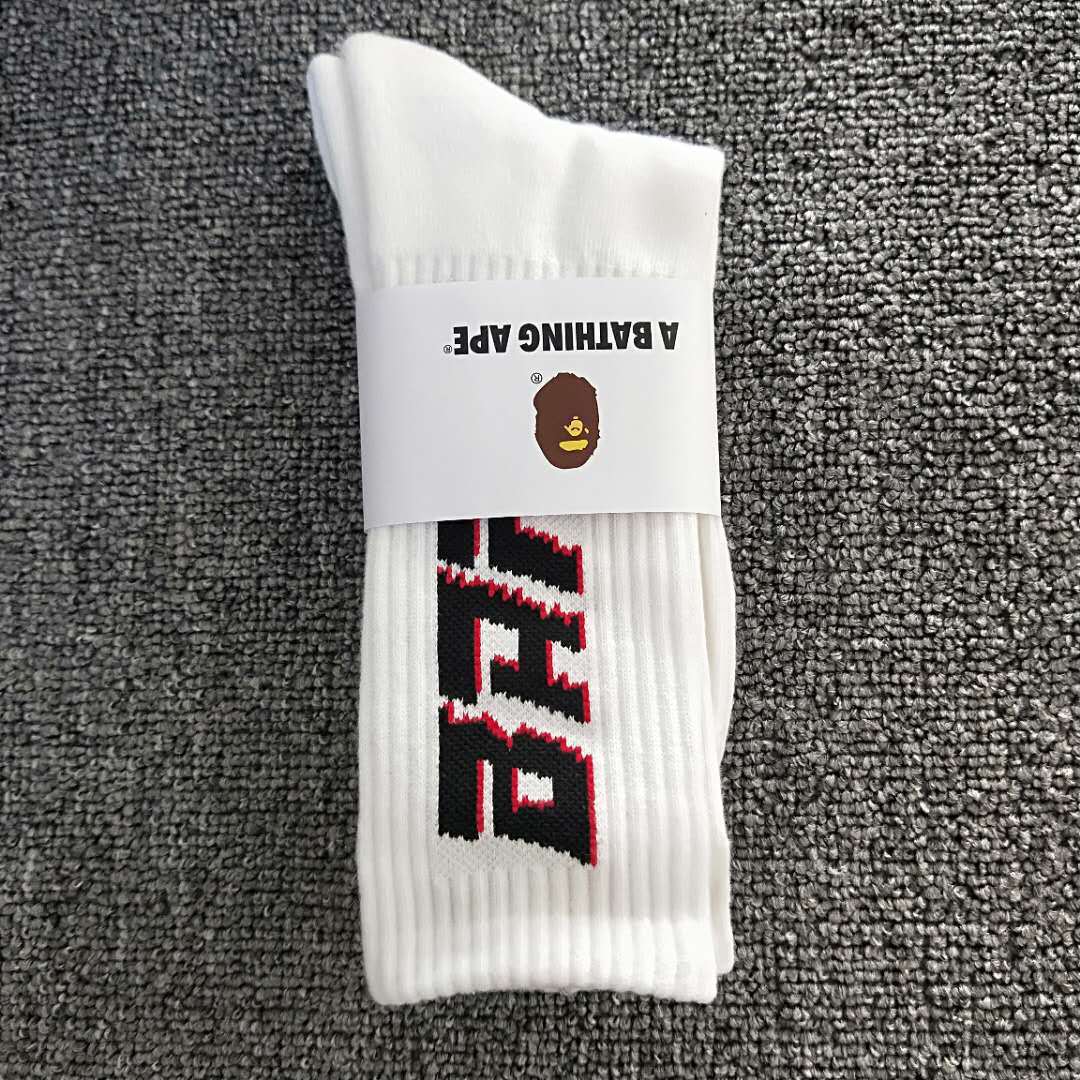 BAPE Ape Head Crew Socks Multi Graphic Prints