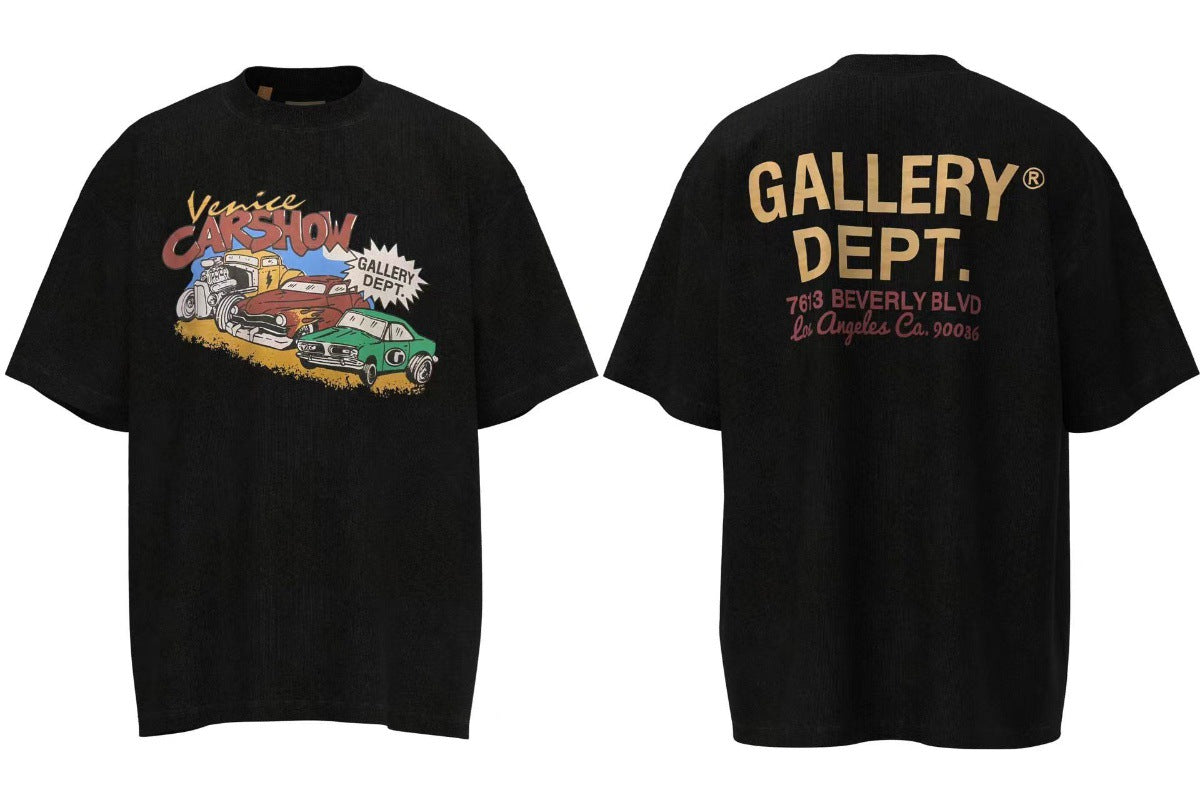 Gallery Dept Vintage Washed Graphic Short Sleeve Tee Streetwear Unisex