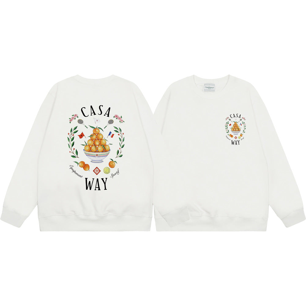 Casablanca Graphic Print Crew Neck French Terry Sweatshirt Unisex