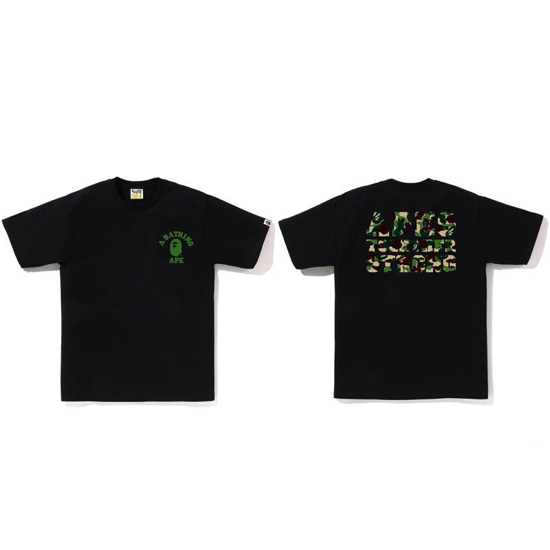 Bape Ape Head Graphic Short Sleeve Tee Streetwear Unisex