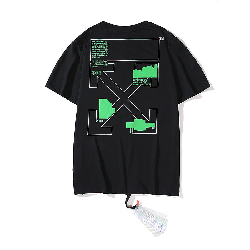 Off-White Arrow Graphic Print Short Sleeve Tee Streetwear Unisex