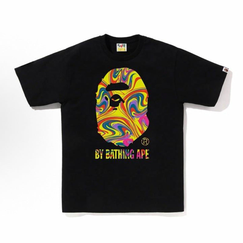 BAPE Ape Head Shark Print Loose Casual Unisex Short Sleeve T-Shirt