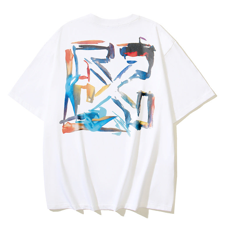 Off‑White Multi‑Sketch Arrow Graphic Oversized Tee Streetwear Unisex