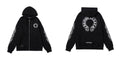 Chrome Hearts Scroll Cross Zip Up Hoodie Classic Street Hooded Jacket