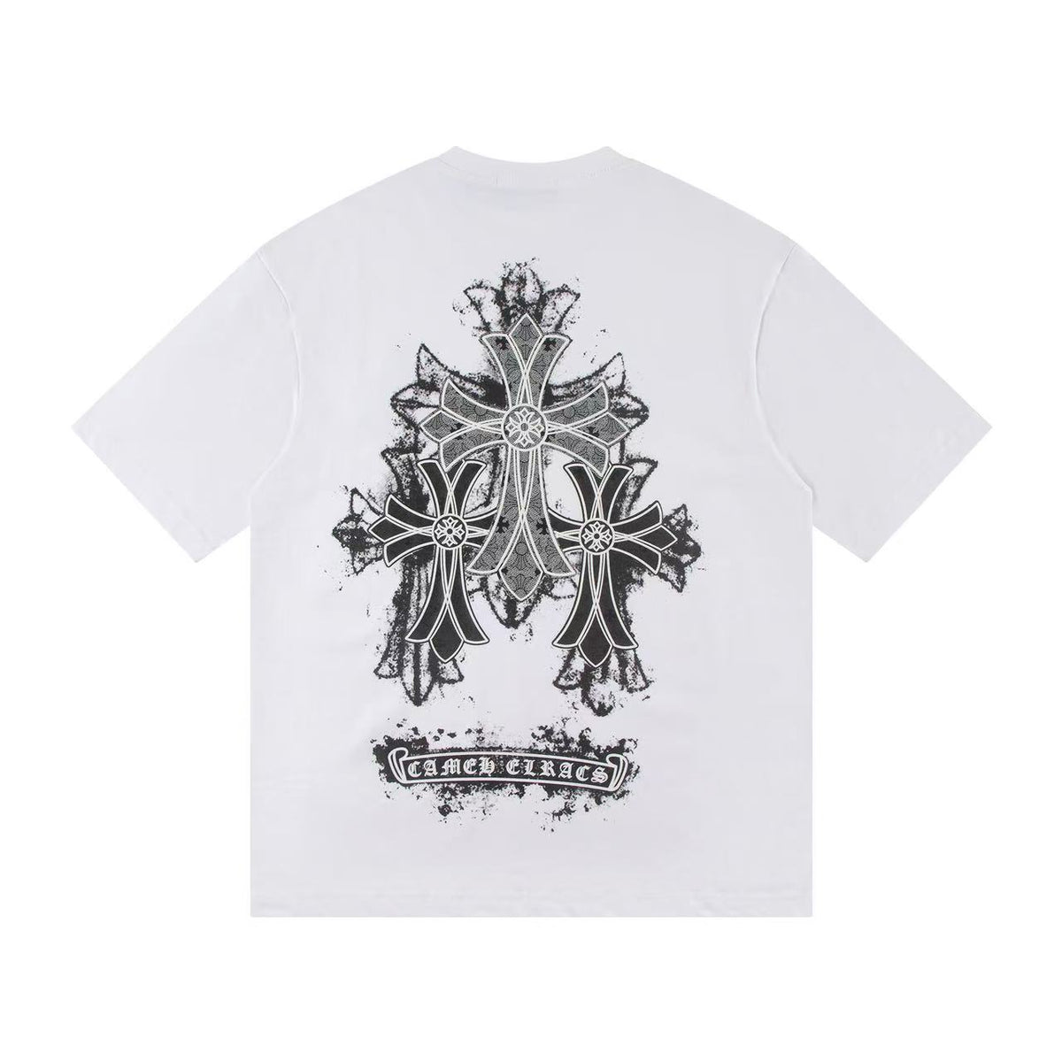 Chrome Hearts Horseshoe Cross Print Short Sleeve Tee Unisex