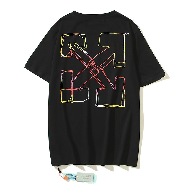 Off-White Arrow Graphic Print Short Sleeve Tee Streetwear Unisex