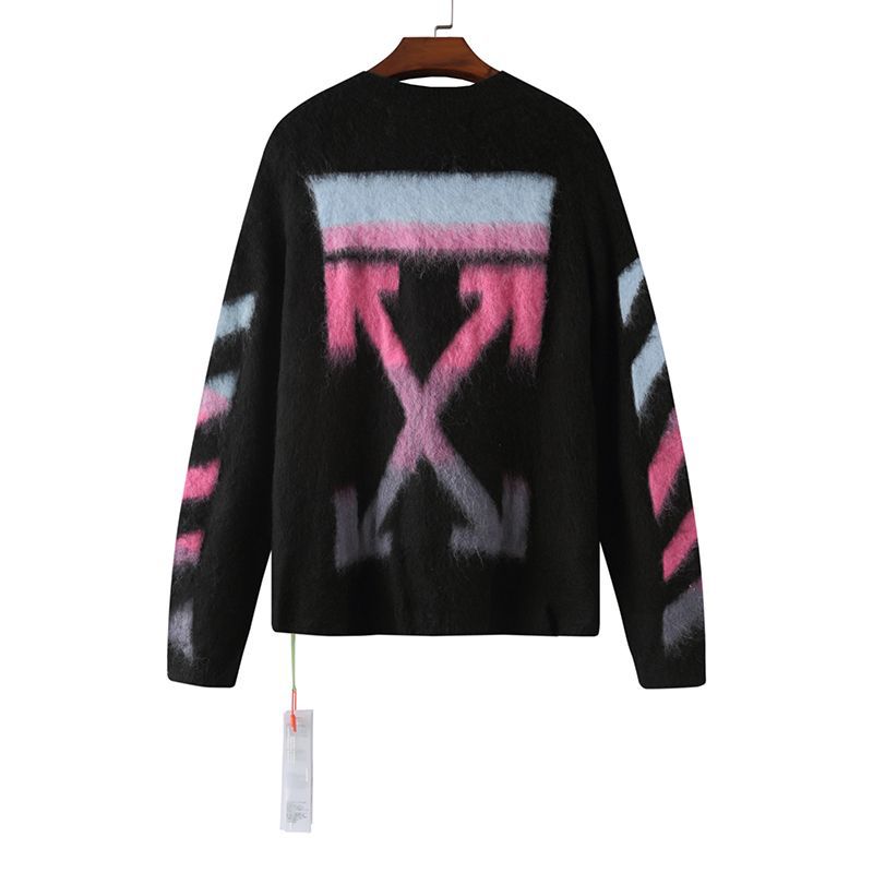 Off-White Diag Ombre Brushed Knit Crewneck Arrows Jumper