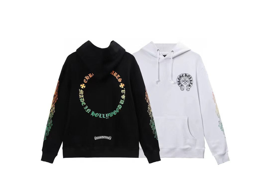 Chrome Hearts Gothic Graphic Print Pullover Hoodie Streetwear Unisex