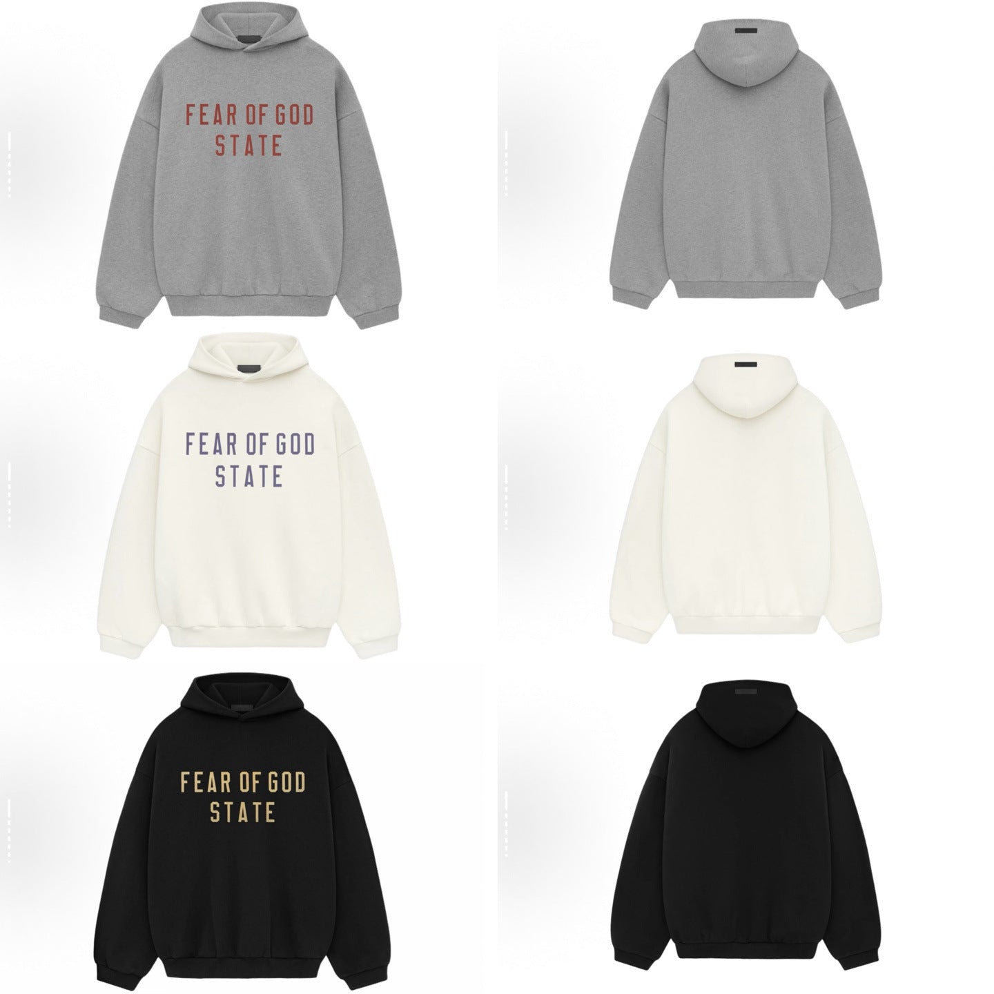 Fleece Lined Arch Letter Streetwear Print Pullover Hoodie