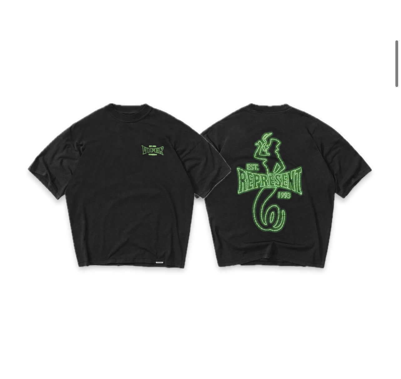Represent Cartoon Graphic Crew Neck Short Sleeve T Shirt