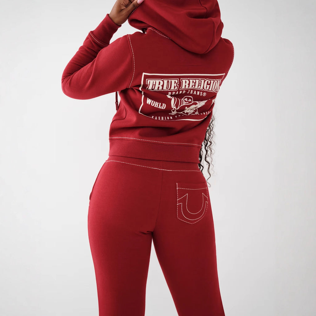 True Religion Y2K Zip Up Hoodie Sweatpants Set Women