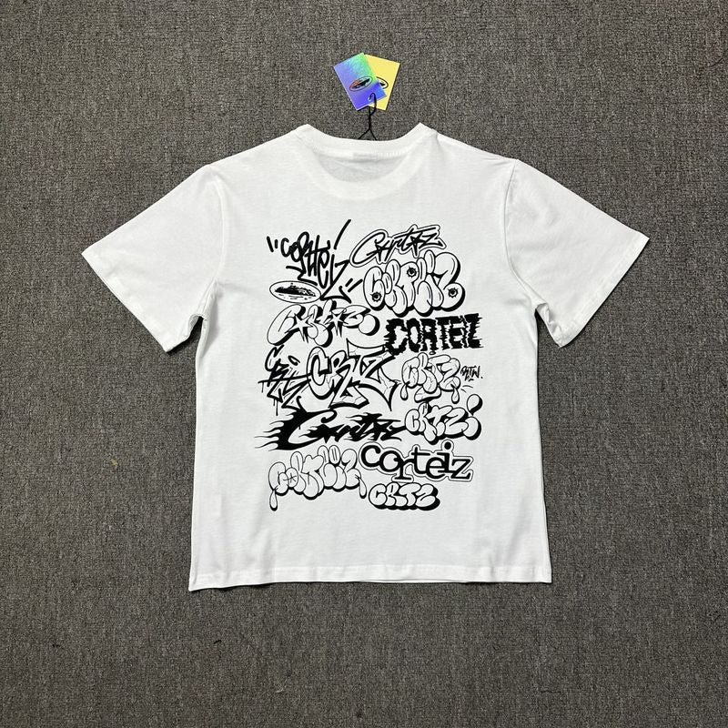 Corteiz Logo Letter Print Crew Neck Short Sleeve T‑Shirt Unisex