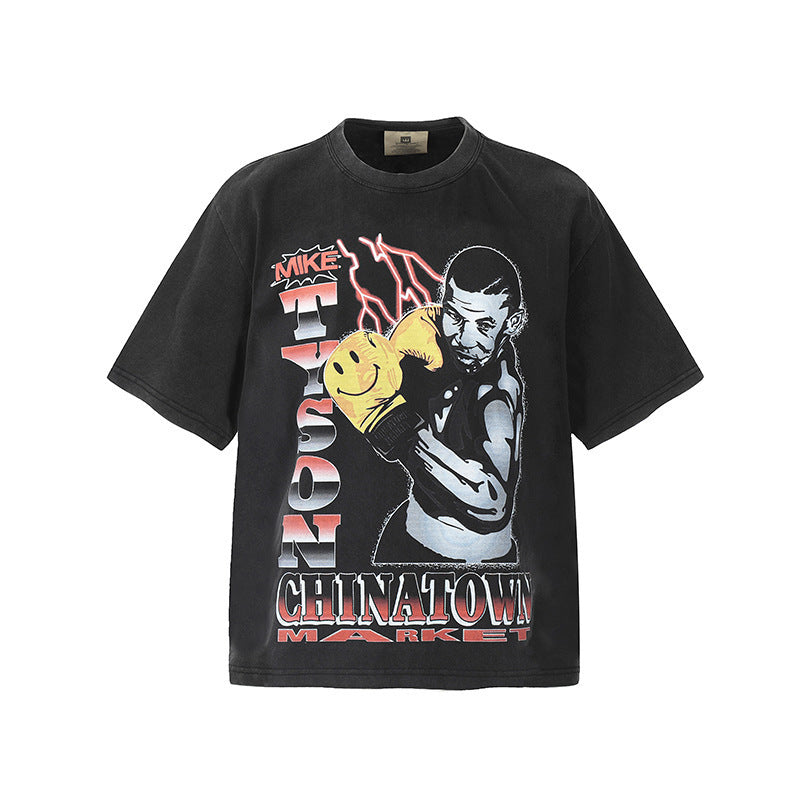 Travis Scott VTG Washed Rapper Athlete Mike Tyson Oversized Tee
