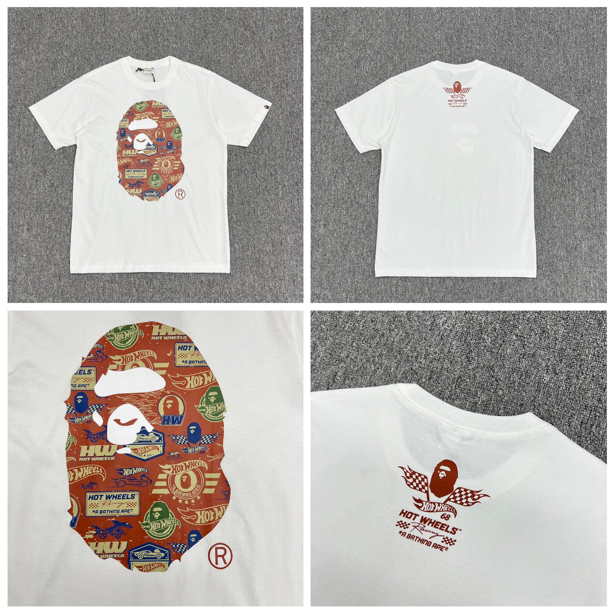 Bape Ape Head Camo Graphic Oversized Short Sleeve Tee Multi‑Style