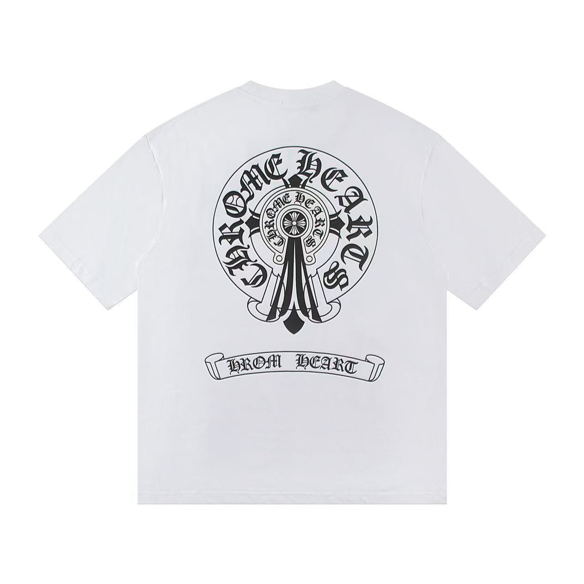 Chrome Hearts Horseshoe Cross Print Short Sleeve Tee Unisex
