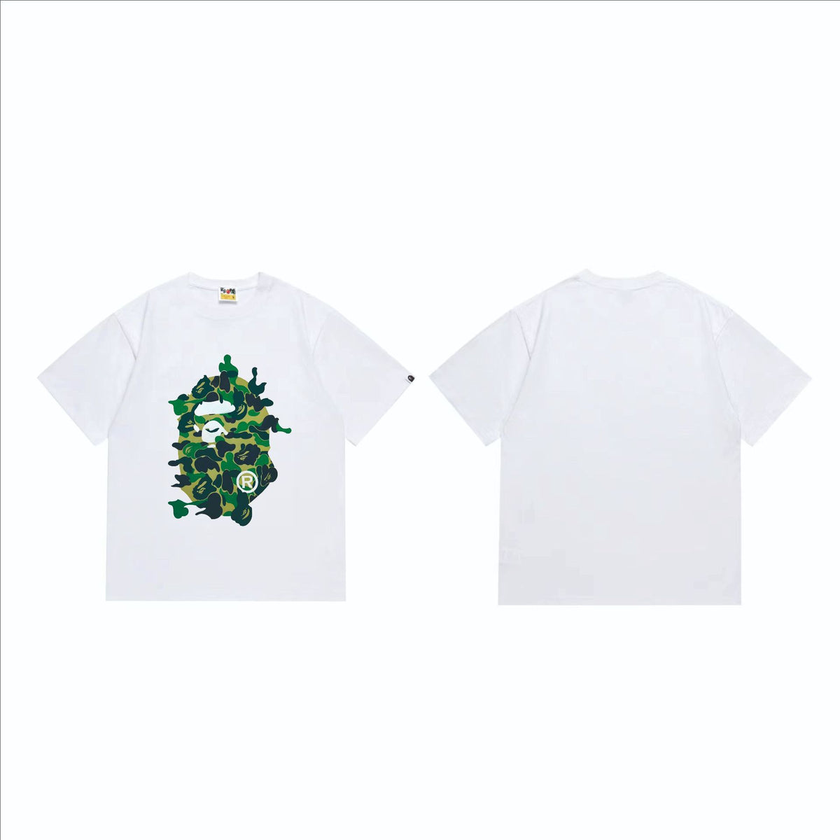 Bape Multi‑Ape‑Head Graphic Oversized Tee Streetwear Unisex
