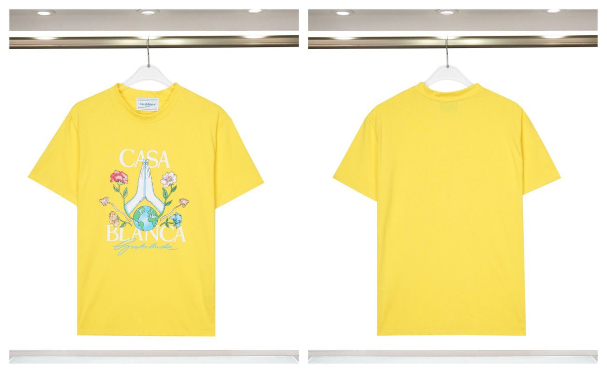 Casablanca Tennis Graphic T-Shirt Loose Oversized Short Sleeve Tee